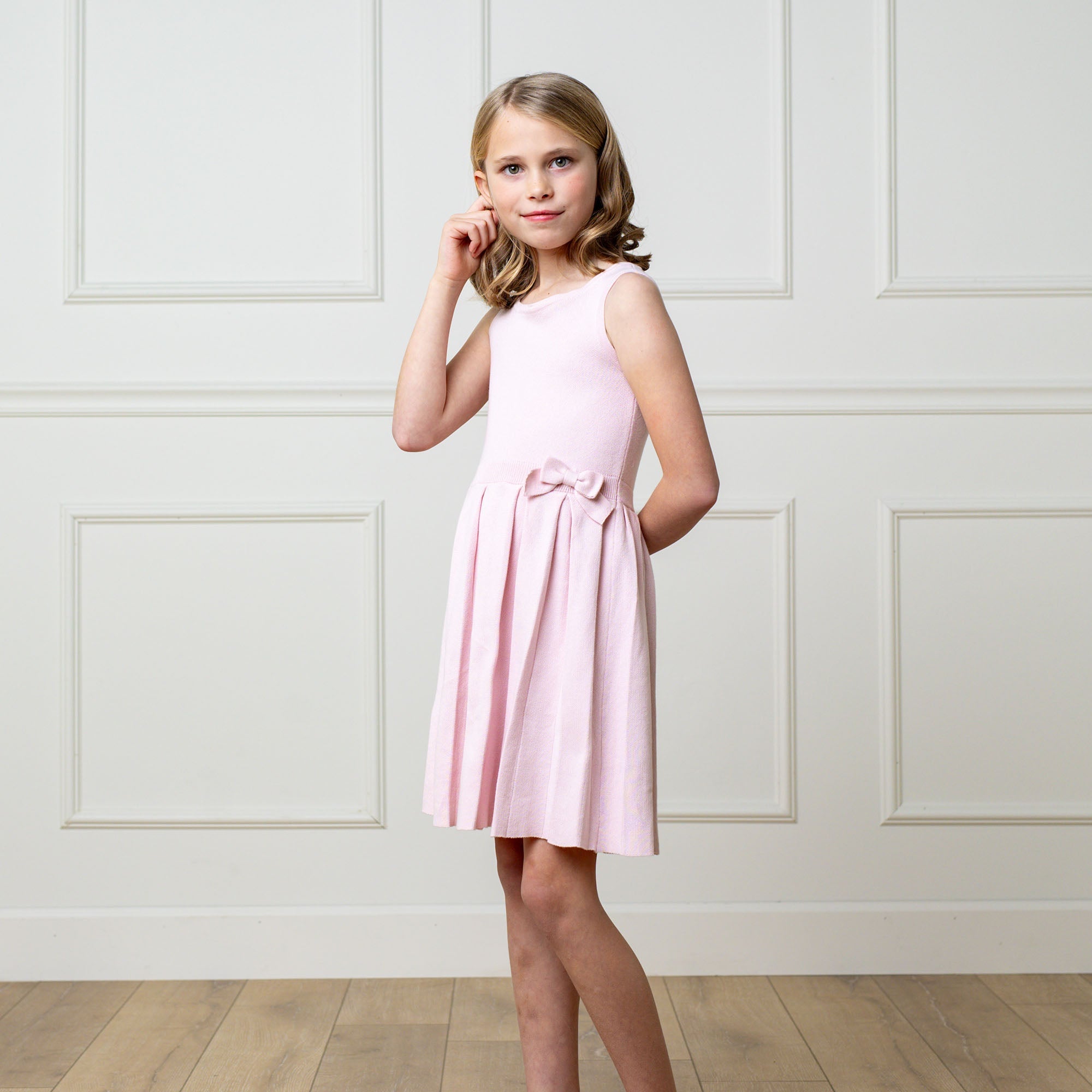 Organic Pleated Sweater Dress