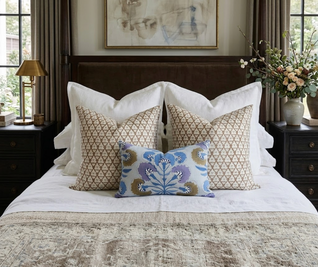 Arboreta Pillow Cover in Brown, Thibaut Pillows