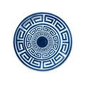 Navy and Sky Greek Key Pavilion Dinner Plates - 8 pack
