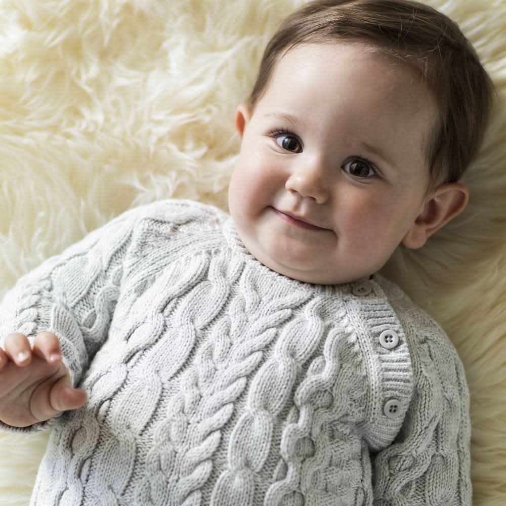 Organic Cable Knit Sweater Romper