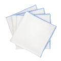 Linen Napkins With Blue Stitch Edges Set of 4